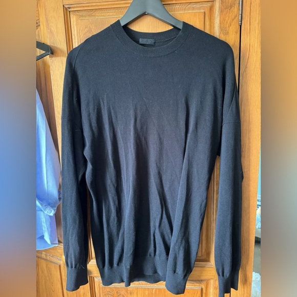 Devoa Raglan Sweater Pullover Sweatshirt Size 2 Black Size Medium M Like CCP